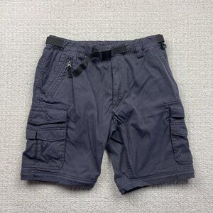 Y2K BC Clothing Belted Cargo Shorts Mens L Dark Blue Shorts Outdoors Skater Read
